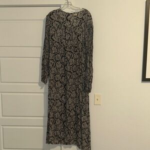Floral Black and Gray Women's Dress